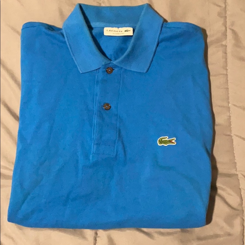 Sky blue classic Lacoste polo